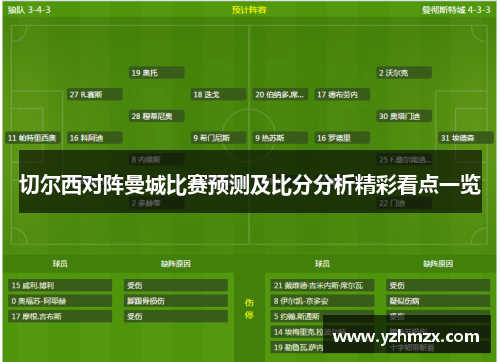 切尔西对阵曼城比赛预测及比分分析精彩看点一览